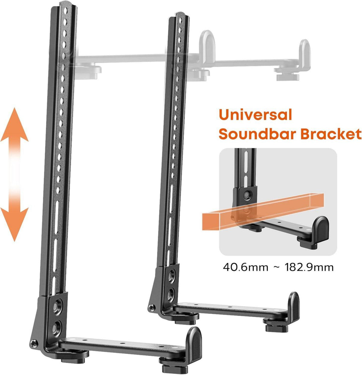 Universal Soundbar Halterung für TV Montage - Schwarz bis 15kg