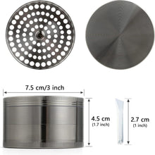 Pollen Grinder 75mm groß Crusher Kräutermühle Zinklegierung