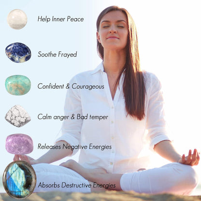 Kristalle Heilsteine Set für Fülle Wohlstand Reiki