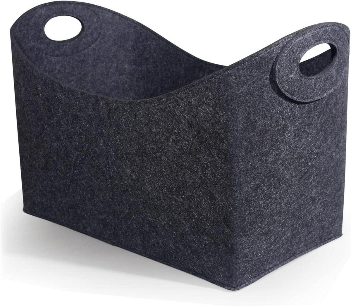 Kaminholzkorb Filztasche Groß Dunkelgrau 50L Theo&Cleo