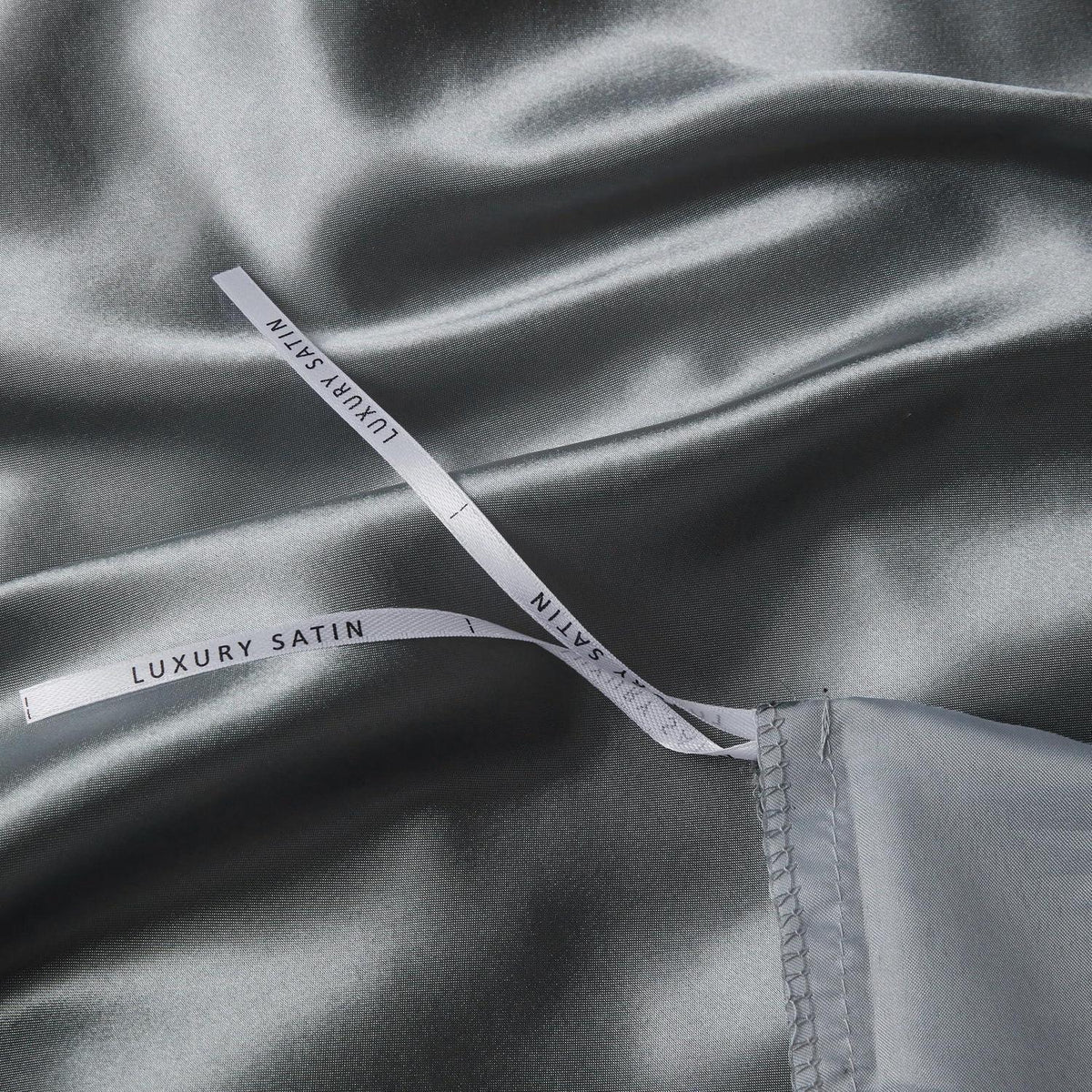 Satin Bettwäsche Set 135x200cm Grau 4-teilig Luxus
