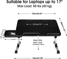 Höhenverstellbarer Laptoptisch mit Schublade und
