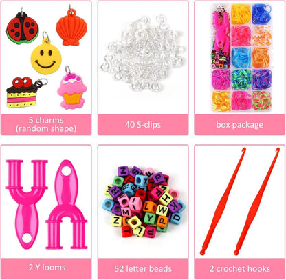 Loom Bänder Set 600 Stück Gummibänder Mädchen Jungen DIY