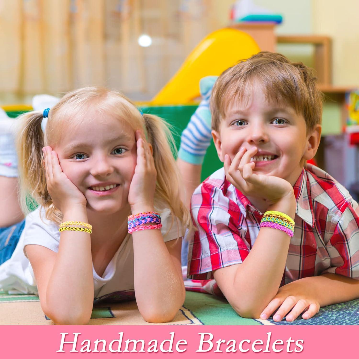 Loom Bänder Set 600 Stück Loops Gummis für Mädchen Jungen DIY Armband