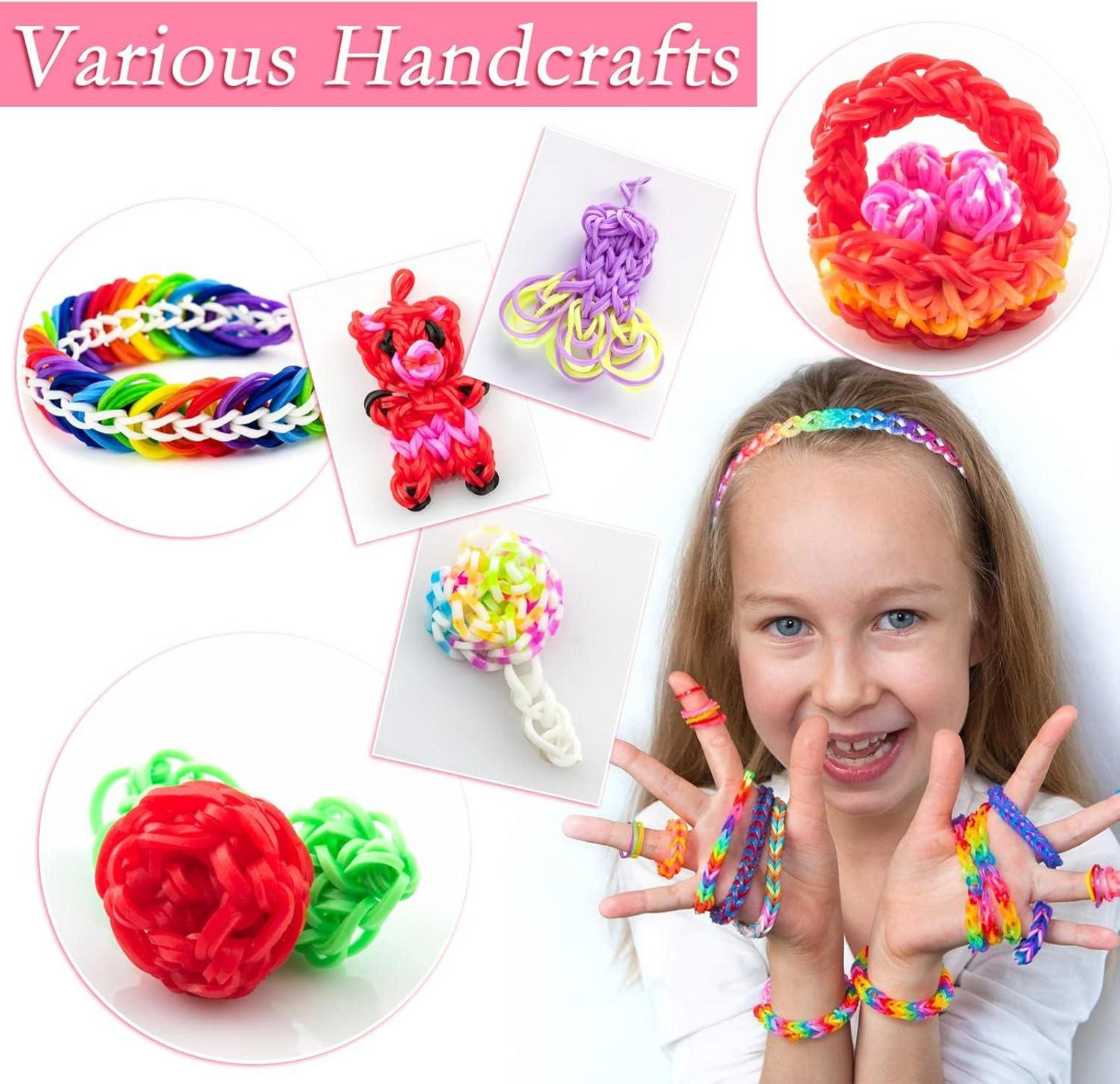 Bunte Loom Bänder Set 600 Stück für Kinder DIY Armband Basteln
