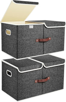 Extra Große Faltbare Aufbewahrungsbox mit Deckel, 55x33x30 cm, 2-Stück