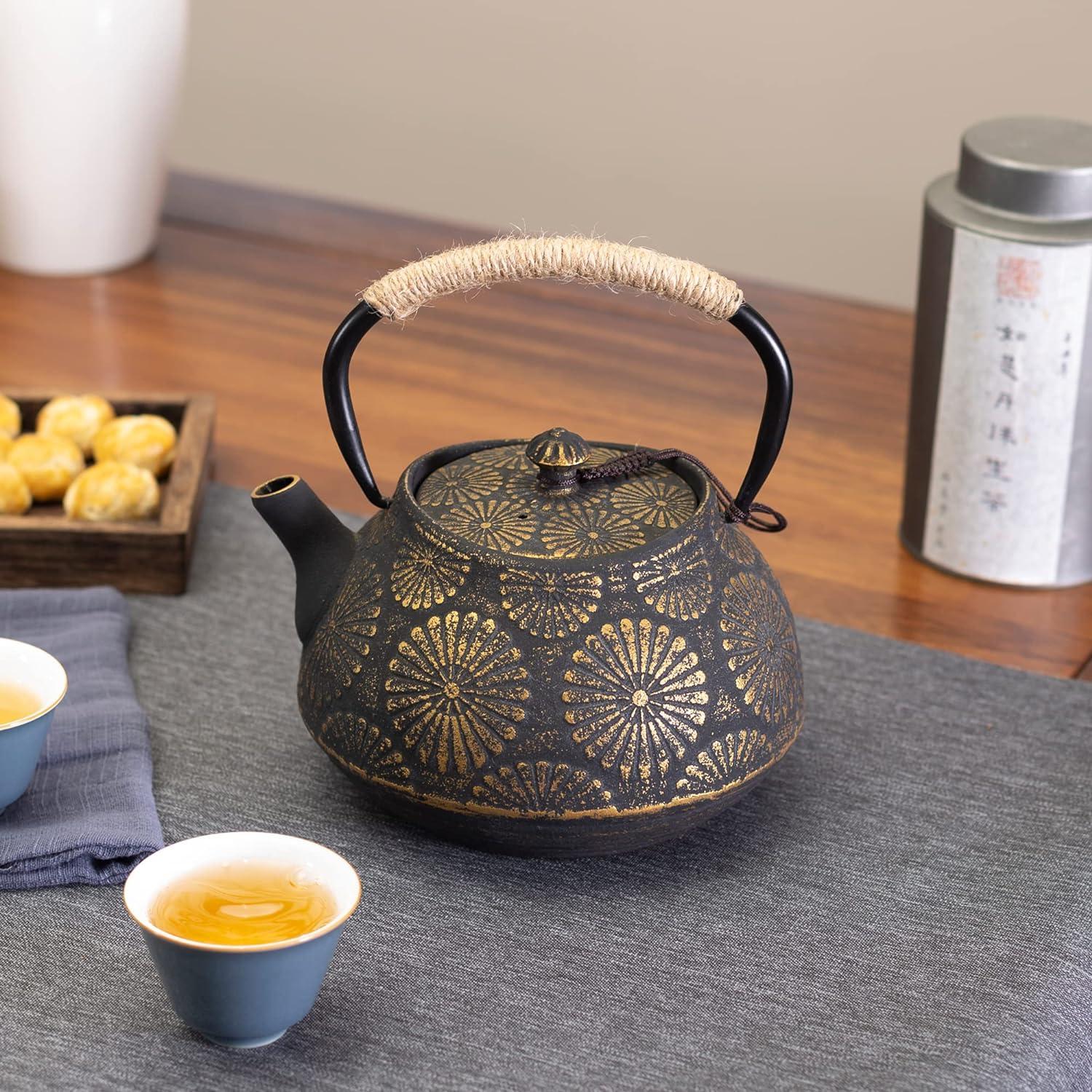 Gusseisen Teekanne 1200ml Sakura Design Infuser emailliert