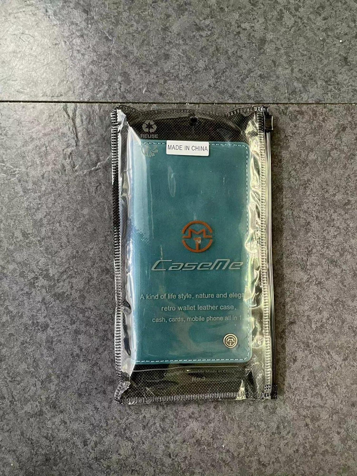 CaseMe Samsung Galaxy S21 5G Hülle Leder Flip Case Kartenfach Blaugrün