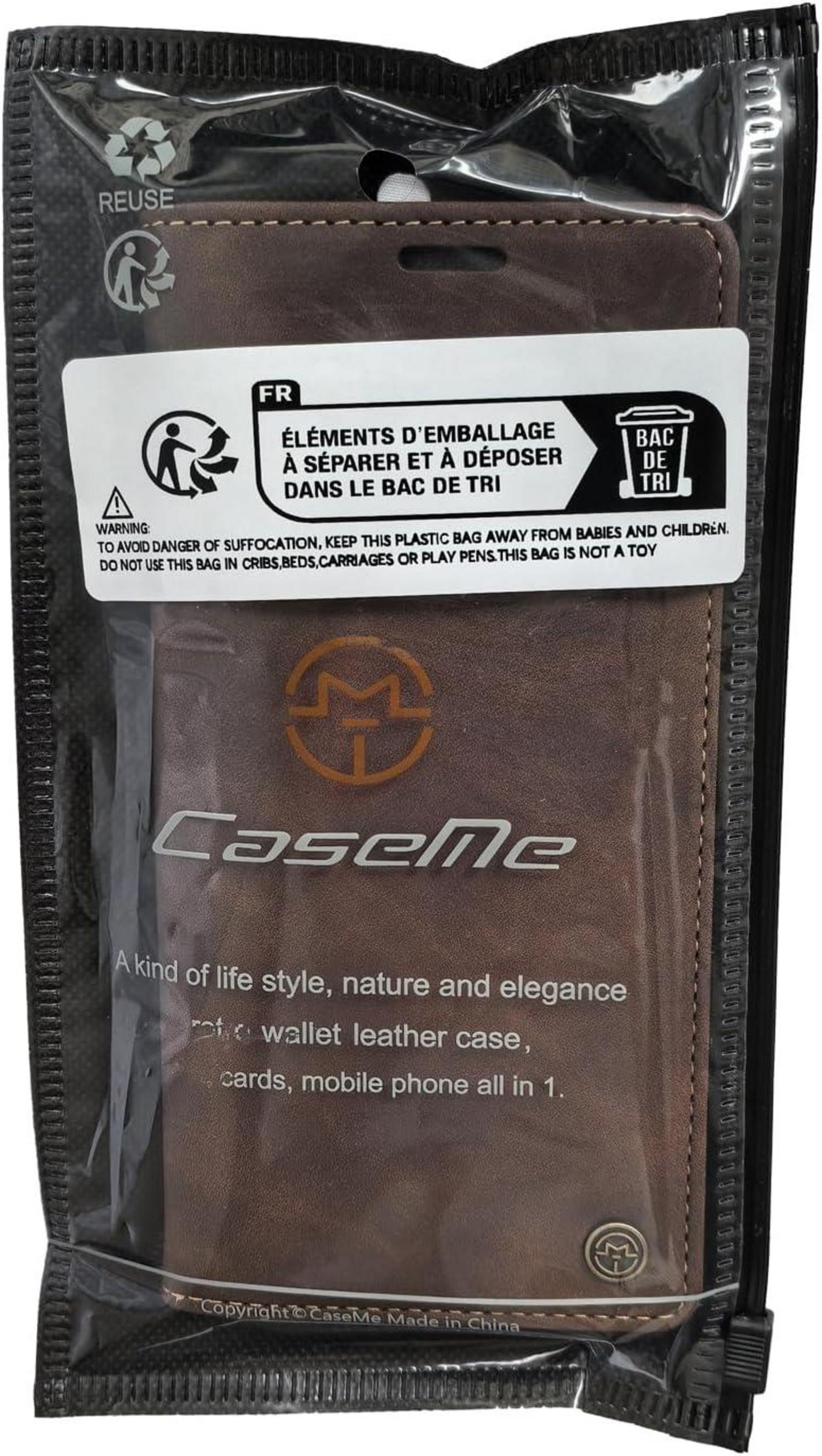 Samsung Galaxy S20 FE 5G/4G CaseMe Lederhülle Flip Stand Kartenfach Kaffee