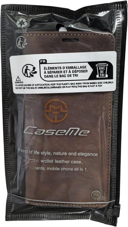 Samsung Galaxy S20 FE 5G/4G CaseMe Lederhülle Flip Stand Kartenfach Kaffee