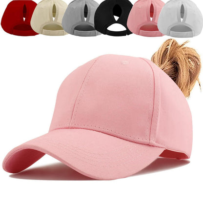 Pferdeschwanz Baseball Cap Damen & Herren Einstellbar Rosa