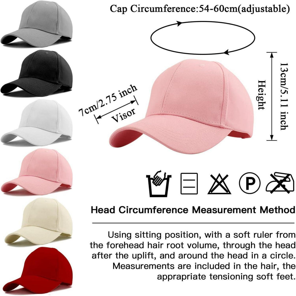 Pferdeschwanz Baseball Cap Damen & Herren Einstellbar Rosa