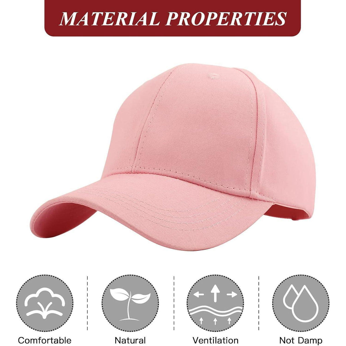 Pferdeschwanz Baseball Cap Damen & Herren Einstellbar Rosa