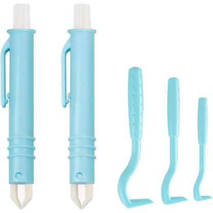Zeckenzange Set für Hunde, Katzen & Menschen - 5er Pack Blau
