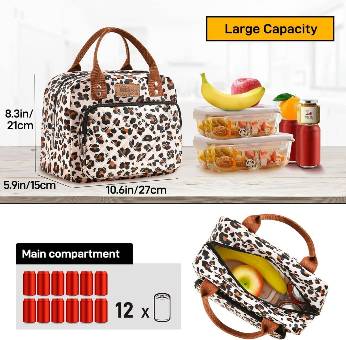 Isolierte Lunchtasche Kühltasche Lunchbox Behälter Lunchbox HOMESPON