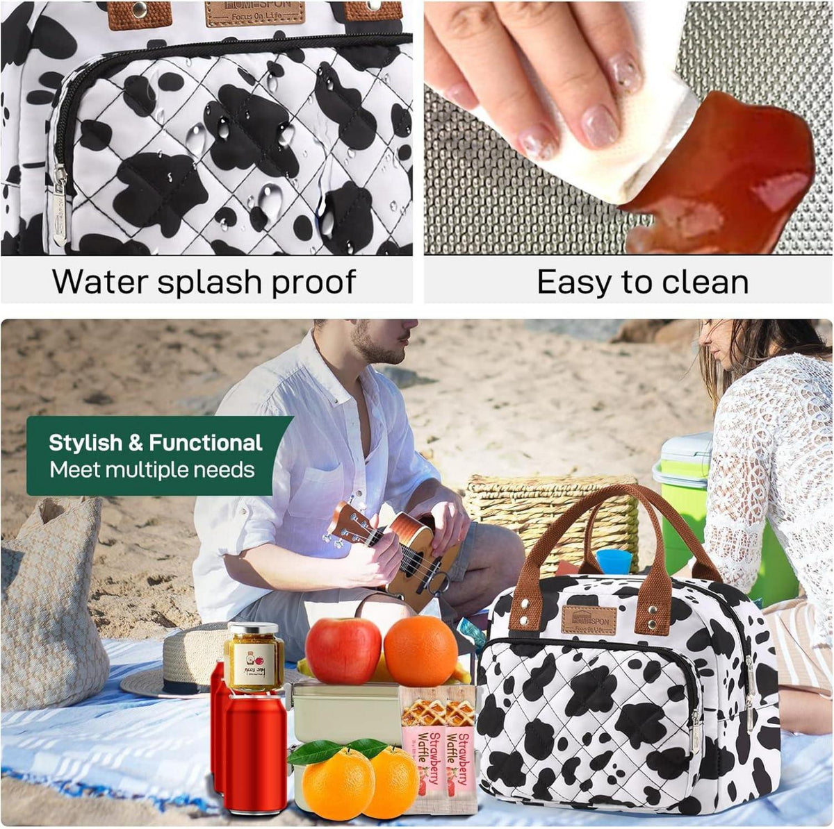 Isolierte Lunchtasche für Erwachsene Arbeit Picknick Geschenk 27x21x15cm
