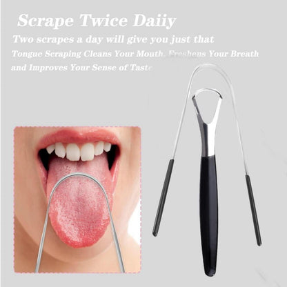Edelstahl Zungenreiniger Set Tongue Scraper Cleaners