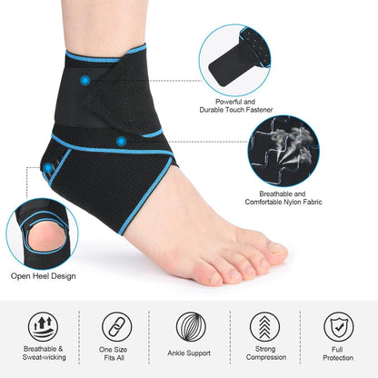 ACWOO Sprunggelenkbandage 2 Stück Hochelastisch Knöchelstütze für Sport