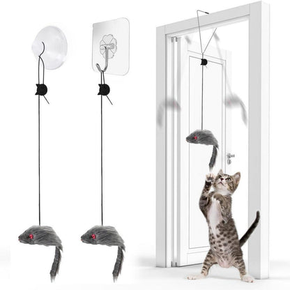 Katzenspielzeug Set Selbstbeschäftigung Elastische Maus für