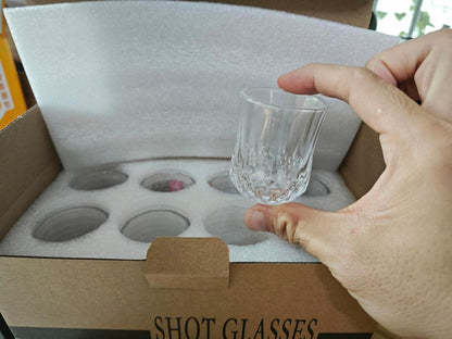 5cl Schnapsgläser aus bleifreiem Glas, klares Shotglas mit schwerem Boden (8er