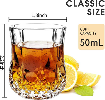 8er Set 5cl Schnapsgläser bleifrei klares Glas schwere Basis
