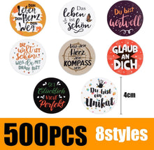 500 Stk 4cm Inspirierende Sprüche Selbstklebend Aufkleber