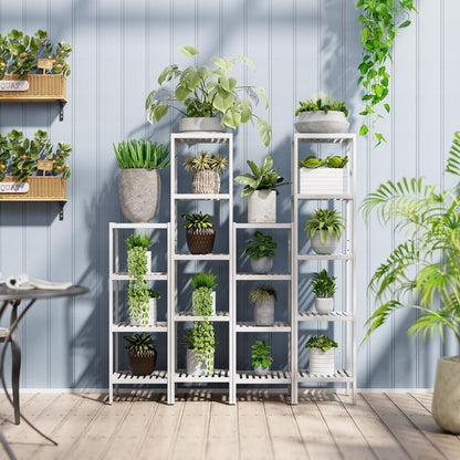 Bambus Badezimmer Organizer Regal 4 Ebenen Weiß SMIBUY