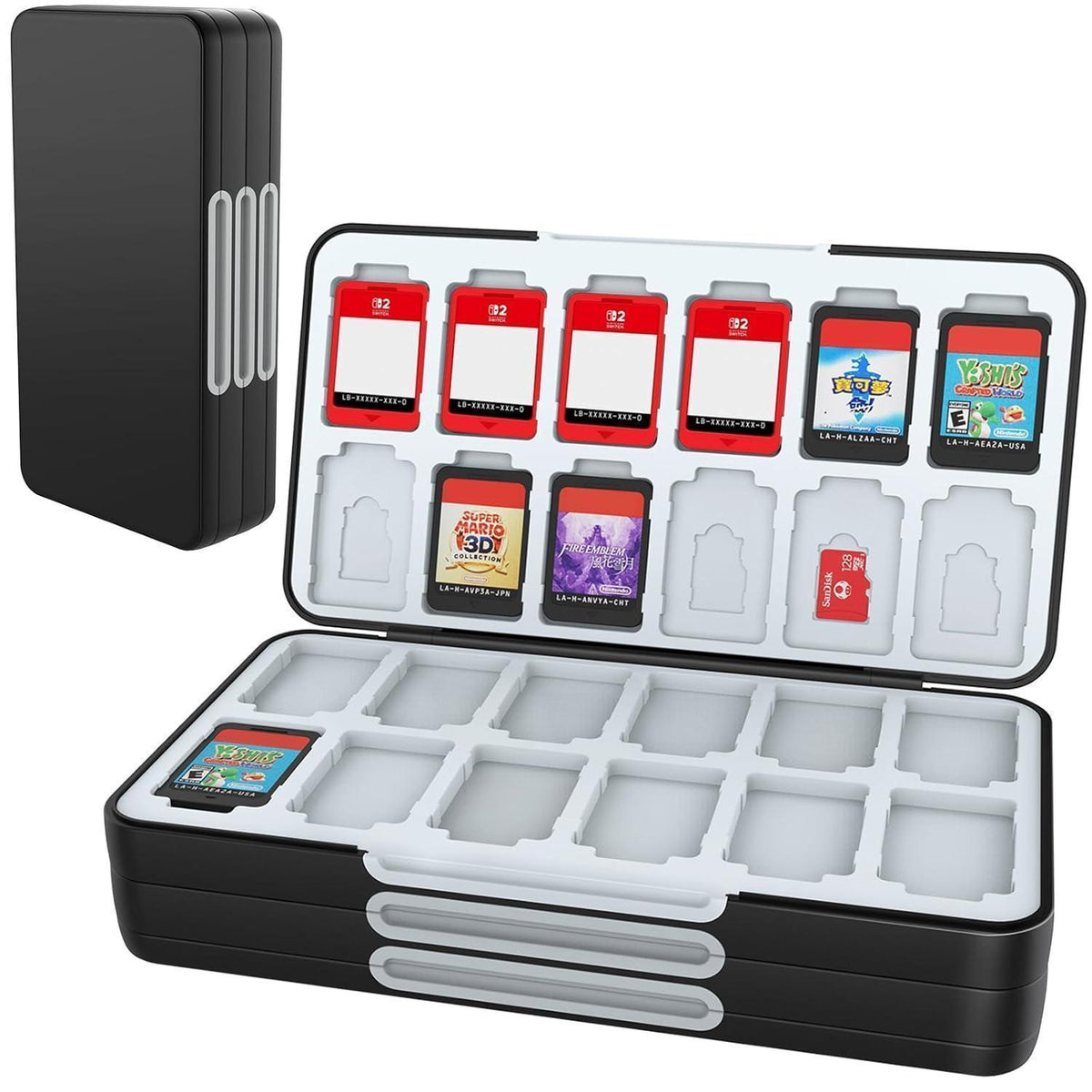 Aufbewahrungsbox für Nintendo Switch Spiele mit 72 Slots