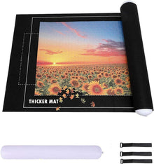 Puzzlematte für 3000 Puzzle Teile, Filzmatte 100x140 cm, Schwarz