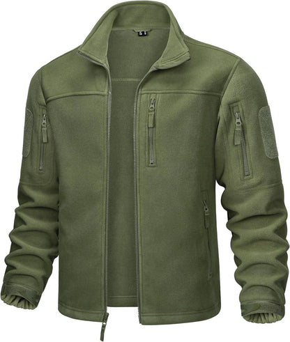 Outdoor Fleecejacke mit 7 Taschen, Winddicht & Warm, Jagdjacke