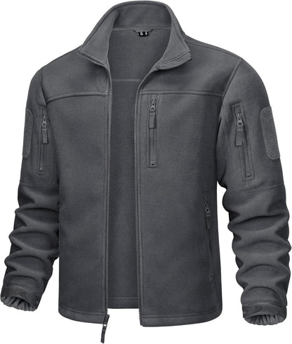 Outdoor Fleecejacke mit 7 Taschen Winddicht Stehkragen Männlich