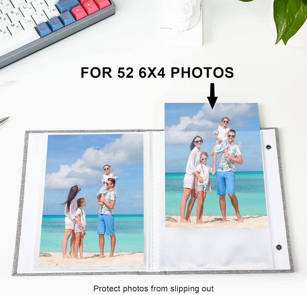 Fotoalbum Klein 10x15 Leinen Cover 2er Pack Einsteckalbum 26 Seiten 52