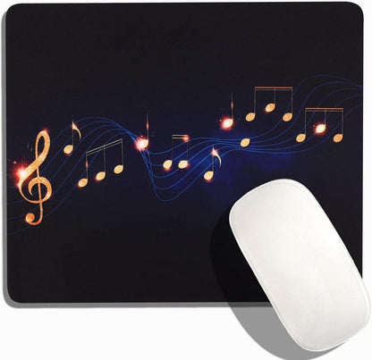 Mauspad Klein Musik Design Blau 24x20cm rutschfest abwaschbar