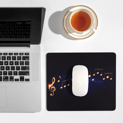 Mousepad Klein mit Musik Motiv 24 x 20 cm Navy Blau für Frauen