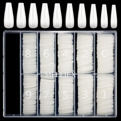 500 Falsche Ballerina Nägel – Natürliche Acryl Nail Tips