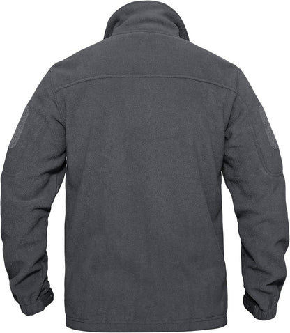 Herren Outdoor Fleecejacke Winddicht 7 Taschen Stehkragen