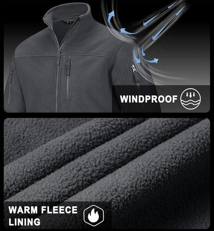 Outdoor Herren Fleecejacke winddicht taktische Armeejacke 7