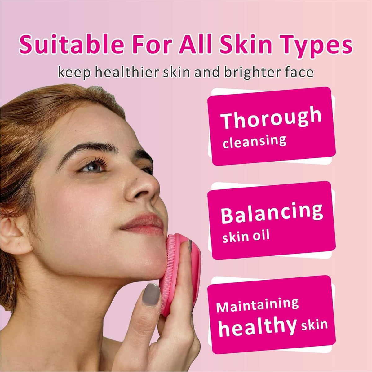 Silikon Gesichtsreinigungsbürste Manuelle Peeling Massage Poren