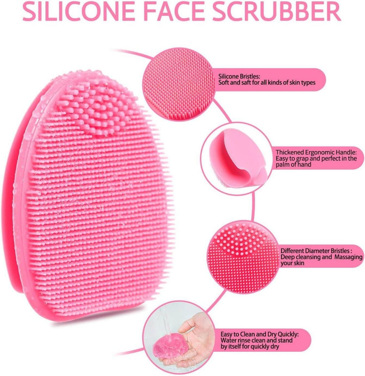 Silikon Gesichtsbürste Manuell Handheld Peeling Massage Porenreinigung