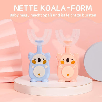 Kinder Silikon Zahnbürste U Form 2-6 Jahre 360 Grad Reinigung 2er Set