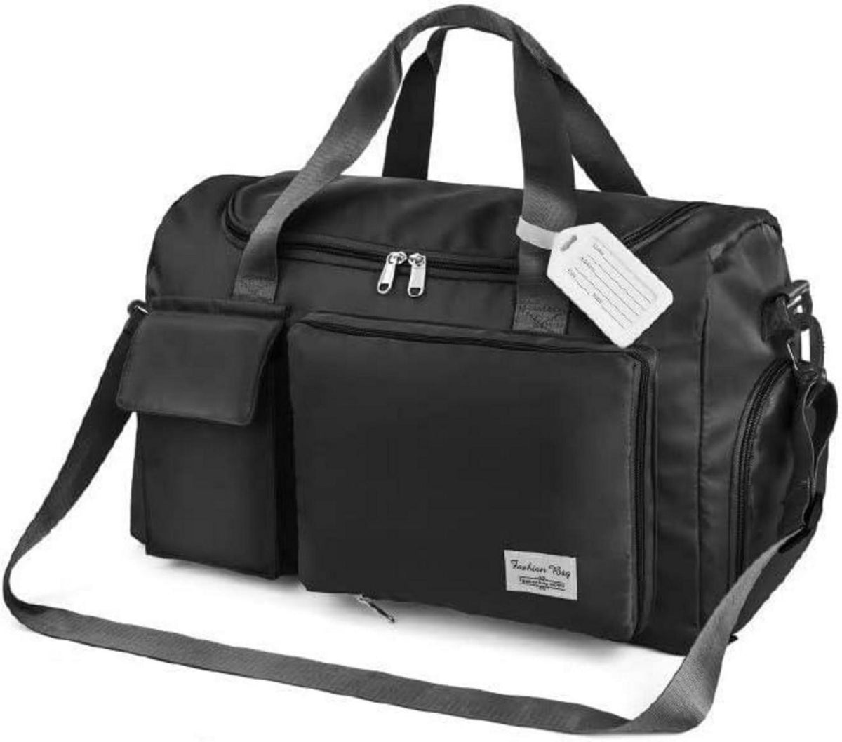35L Faltbare Reisetasche Wasserdicht Weekender Schwarz mit