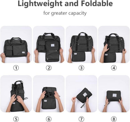Flintronic 35L Faltbare Reisetasche Wasserdicht Sporttasche Schwarz
