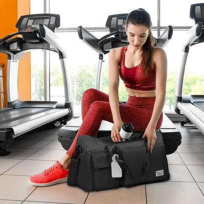 Flintronic 35L Faltbare Reisetasche Wasserdicht Schwarz mit Gepäckanhänger