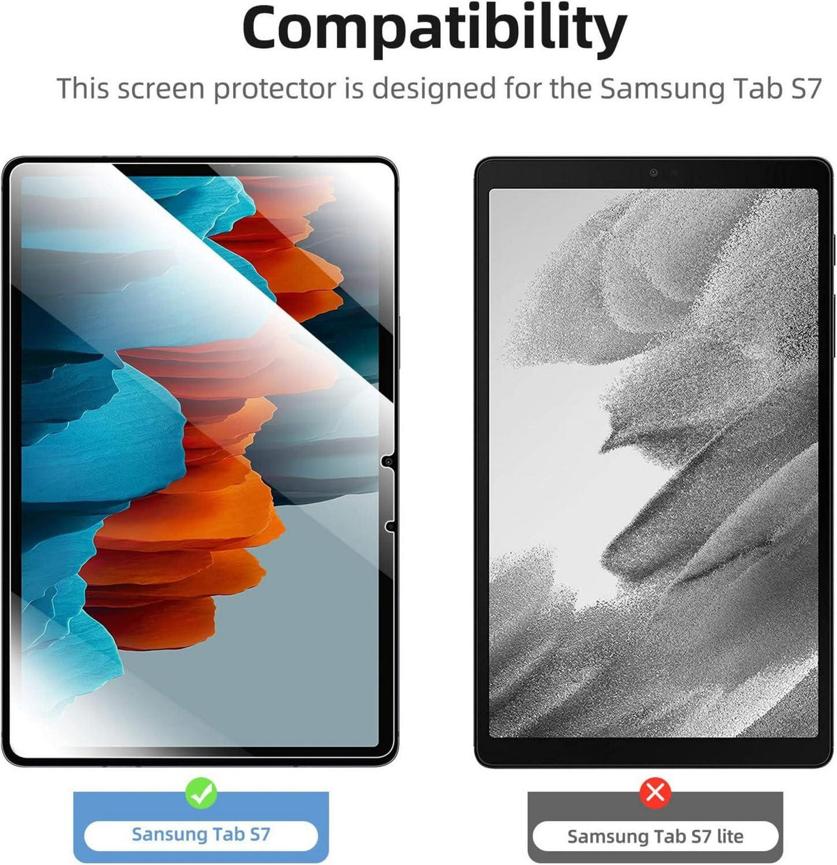 Schutzfolie für Samsung Galaxy Tab S8/S7 11 Zoll - 2er Pack 9H