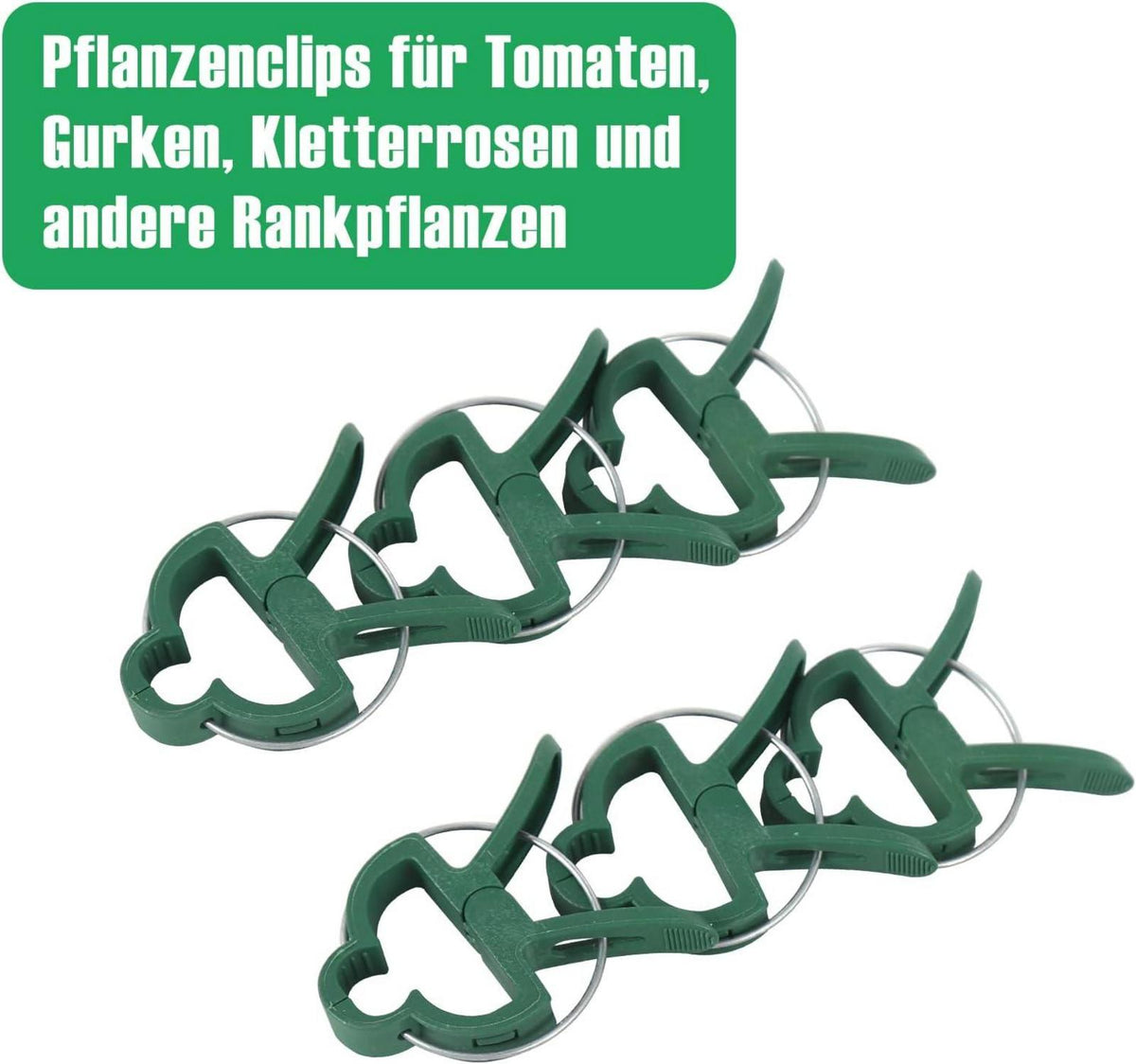 Pflanzenclips für Tomaten Gurken Kletterrosen Rankpflanzen 96 Stück