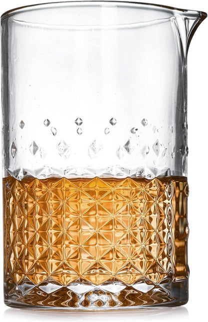 Cocktail Mixing Glass Set, 750ml Crystal Bar Pitcher 2 Pack