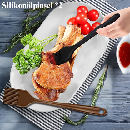 26 Teiliges Grillbesteckset Geschenk für Männer Grillzubehör
