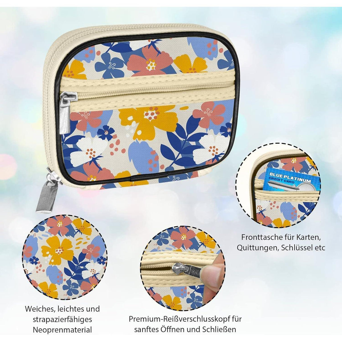 7-Tage Pillendose mit Stofftasche – Blüte 02