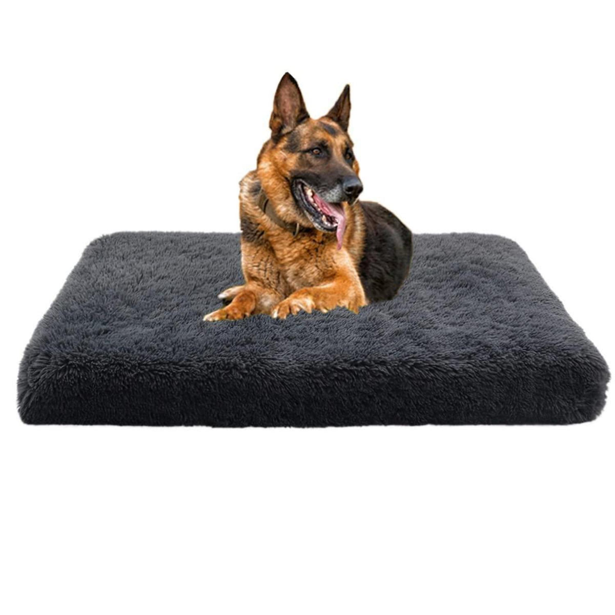 Flauschiges Hundebett mit Memory Foam – 120x80cm Dunkelgrau