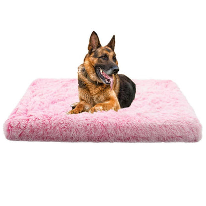 Flauschiges Hundebett mit Memory Foam – Rosa, 100x60cm
